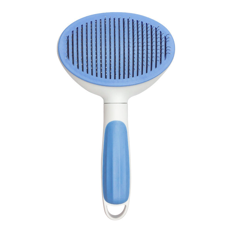 Self Cleaning Slicker Brush- for Dogs, Cats & Pets-One Click Cleaning Function-Gentle & Effective Cat, Pet & Dog Hair Remover-Dog Grooming Accessories for Small, Medium & Large Dogs