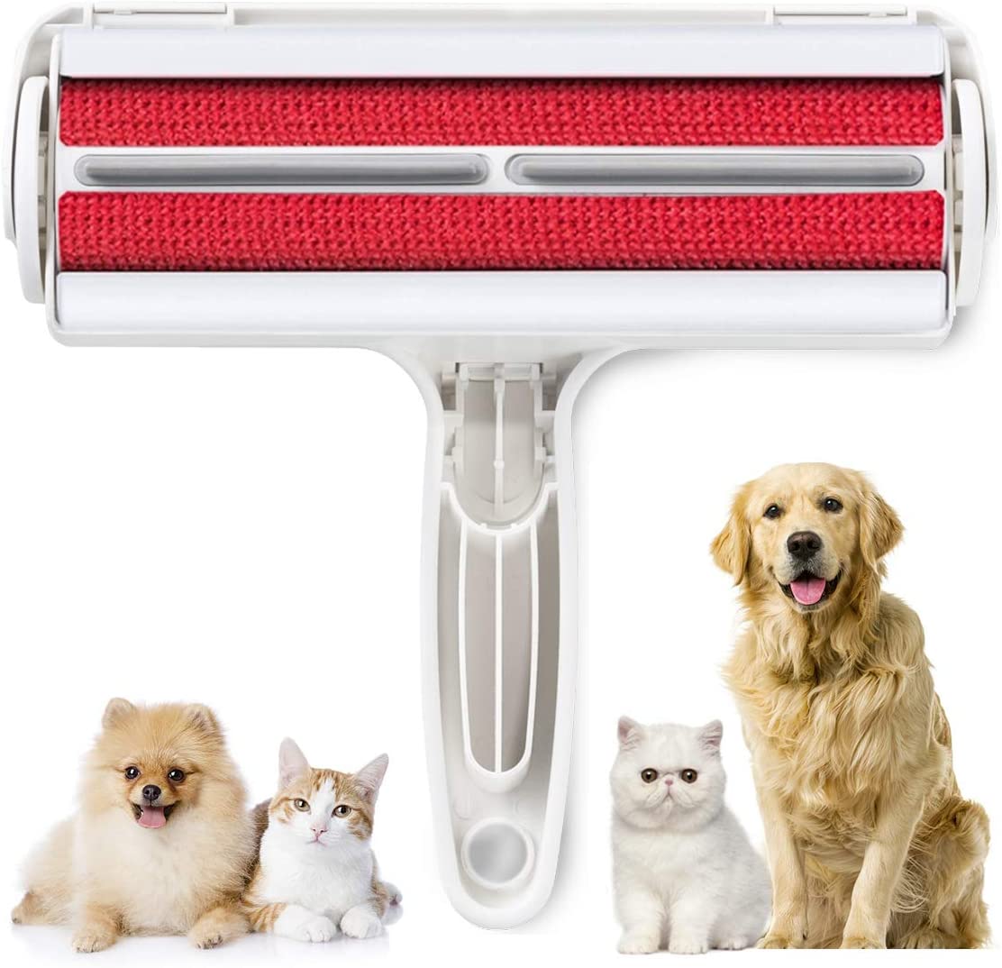 Pet Hair Remover Roller - Lint Roller for pet Hair - Self Cleaning Dog & Cat Hair Remover - Remove Dog, Cat Hair from Furniture, Carpets, Bedding, Clothing and More.